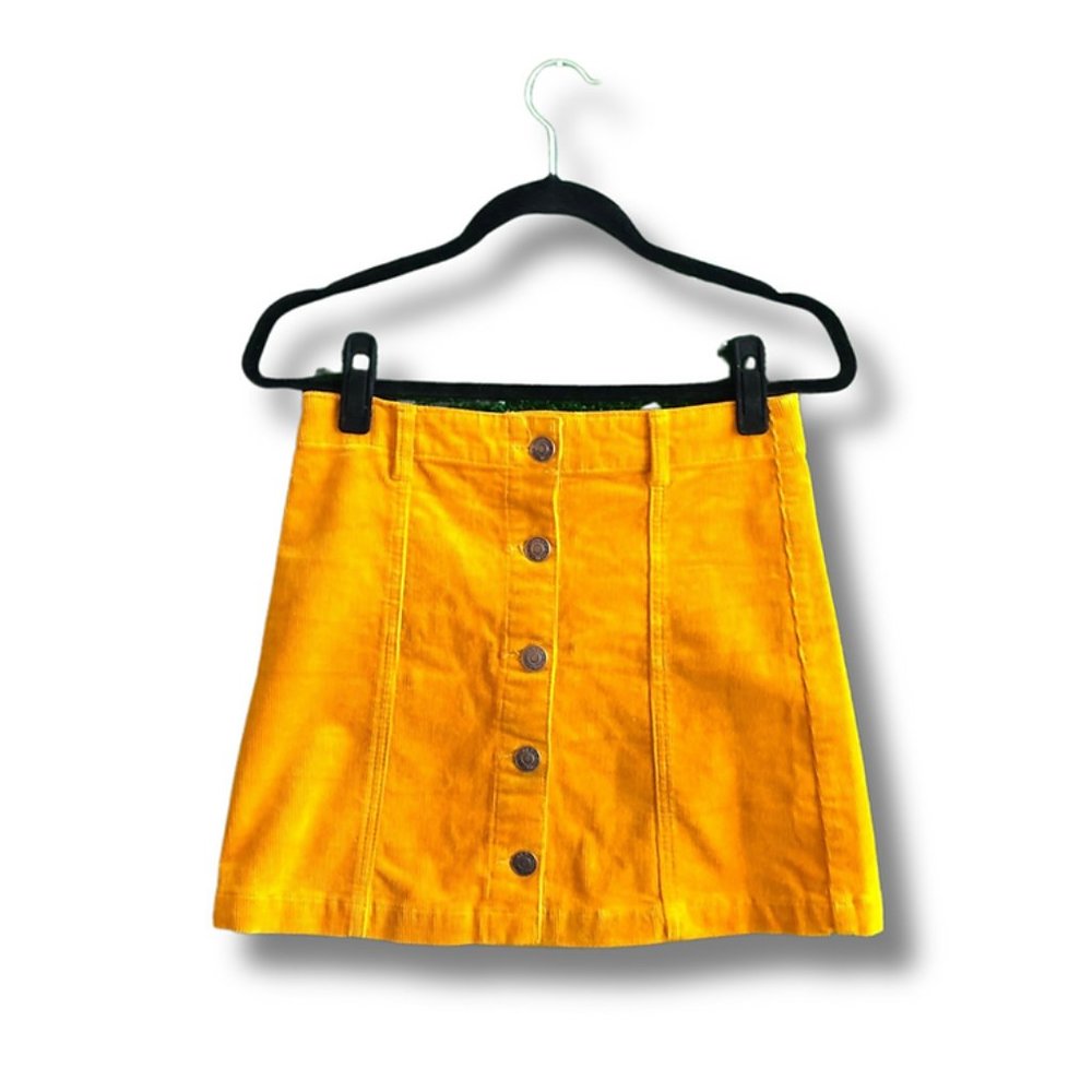 Corduroy Yellow Skirt
